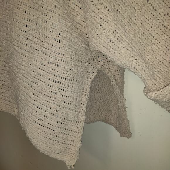 POL Chenille Turtleneck Chunky Sweater Womens S Beige 3/4 Cuffed Sleeves - Picture 3 of 16